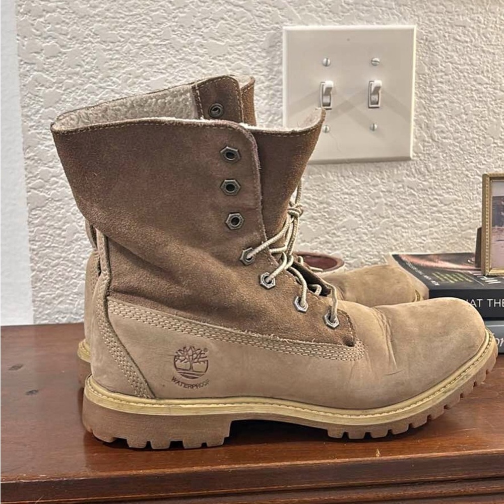 Timberland Women's Authentics Teddy Fleece Waterproof Fold-Down Boots